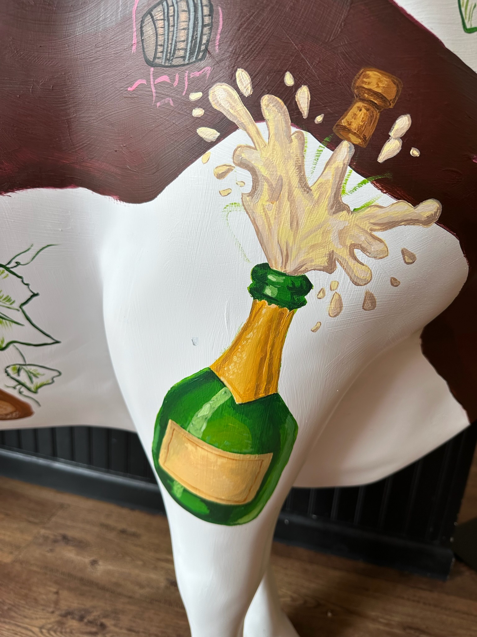 Champagne bottle detail